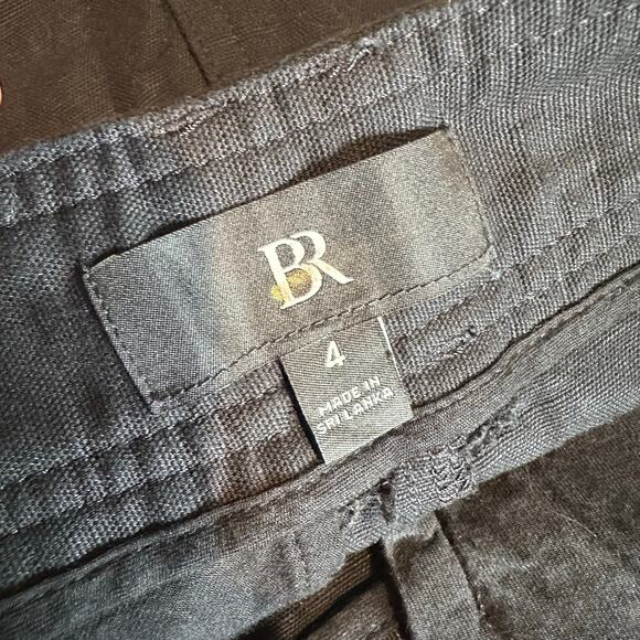 Banana Republic Mya Cotton Linen Cargo Pant Black 4 - Picture 7 of 10